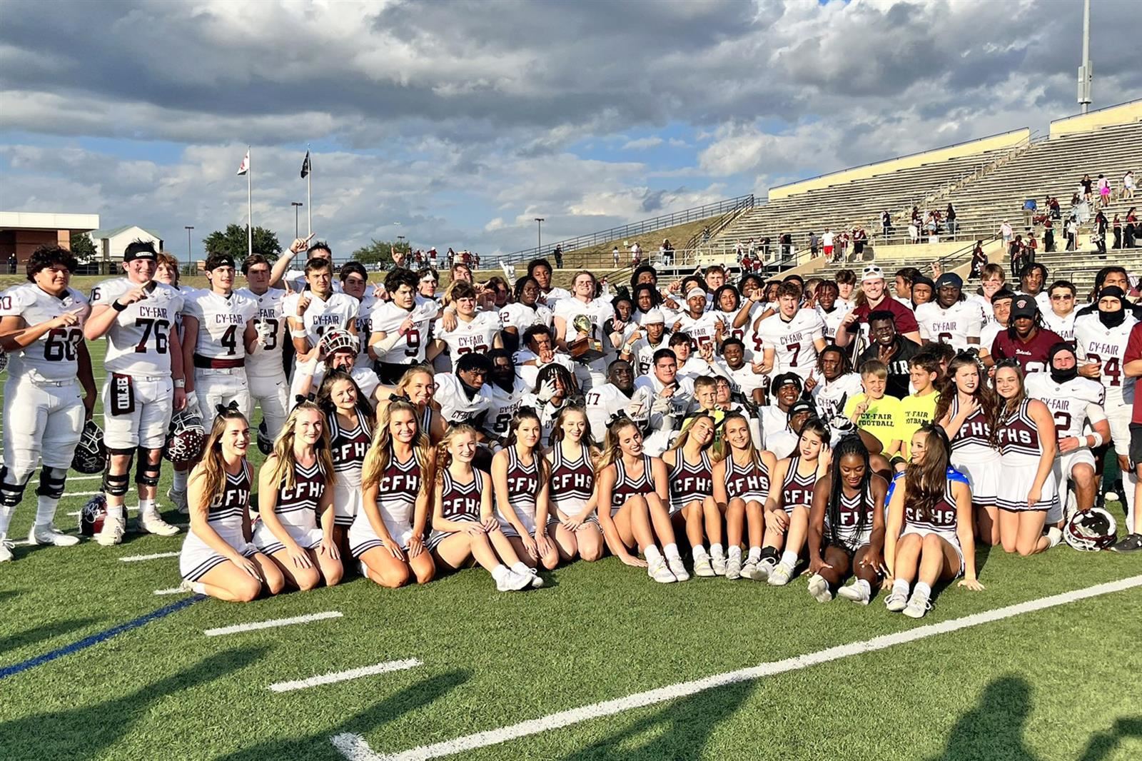 Cy-Fair High School finished with an undefeated 7-0 record to win the District 17-6A championship.